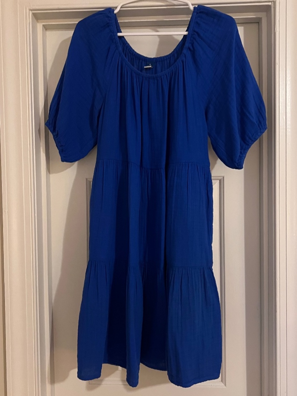Blue tiered dress